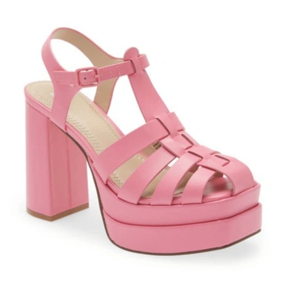 BP. Amaya Fisherman Platform Sandals in Barbiecore Hot Pink Sz. 8.5 - Picture 1 of 2
